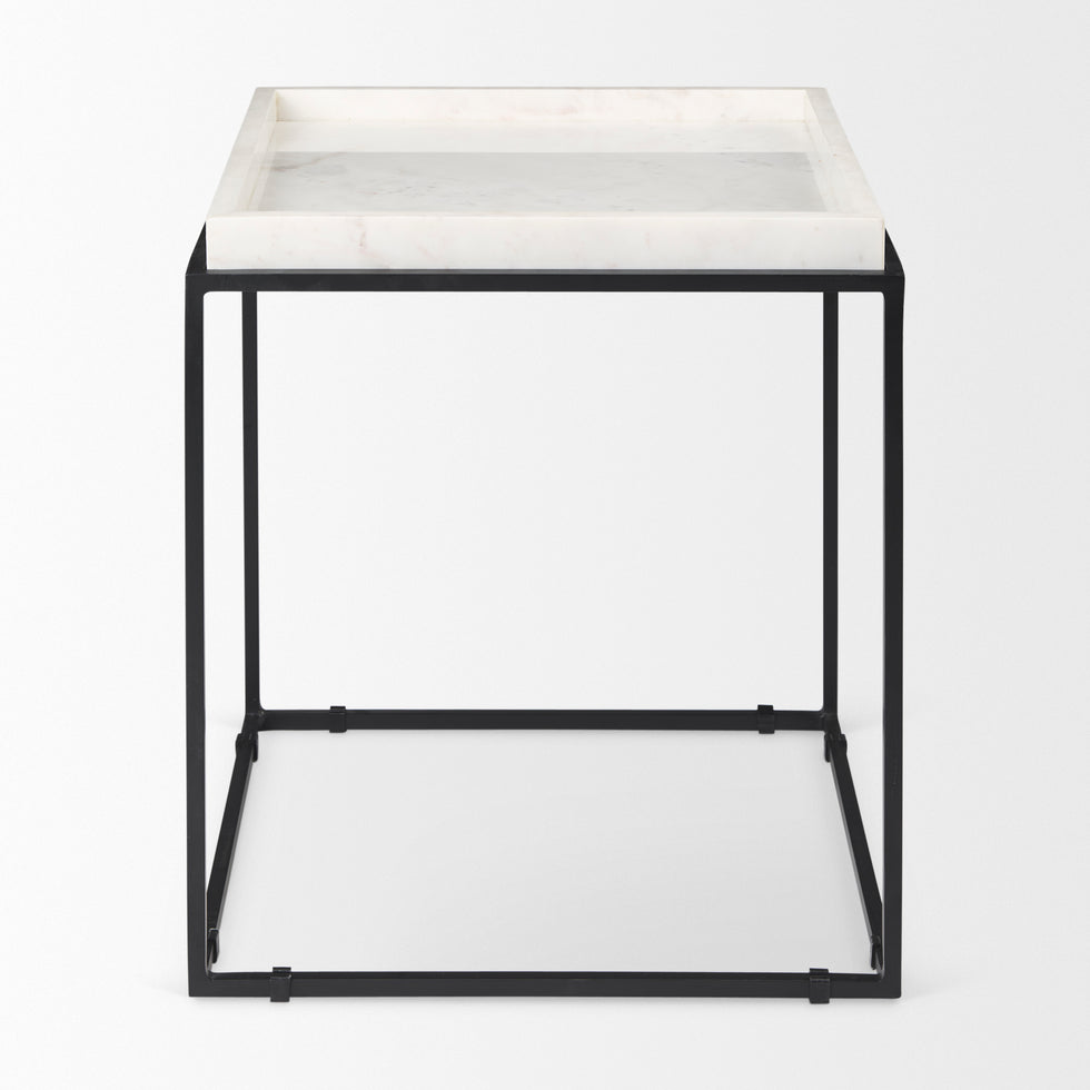 Mercana - Nathan End Table in Black, Metal