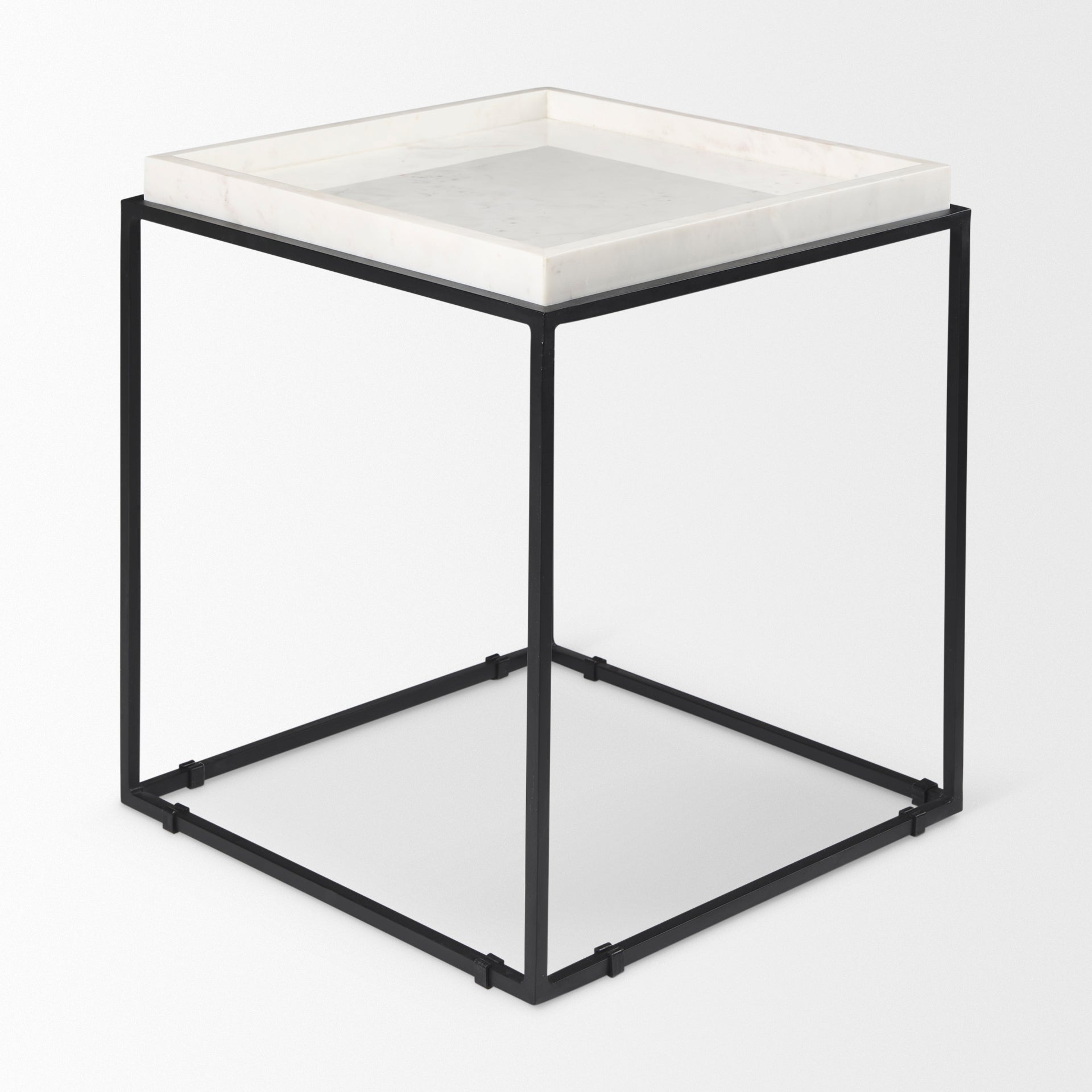 Mercana - Nathan End Table in Black, Metal