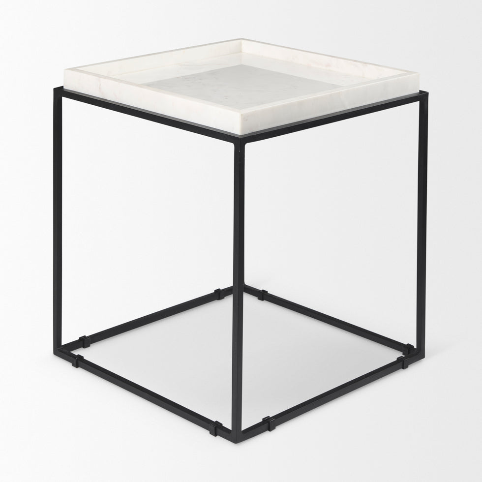 Mercana - Nathan End Table in Black, Metal