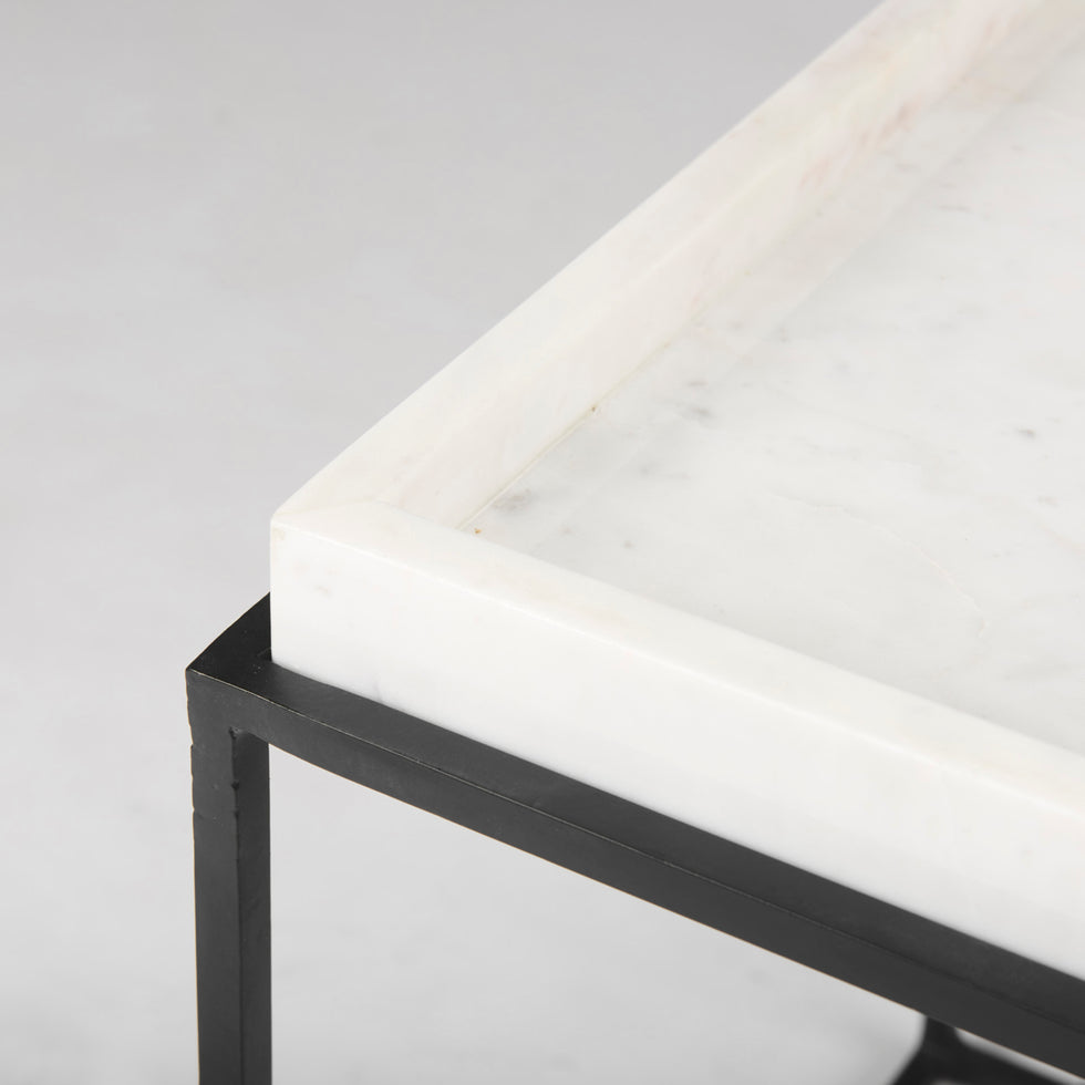 Mercana - Nathan End Table in Black, Metal