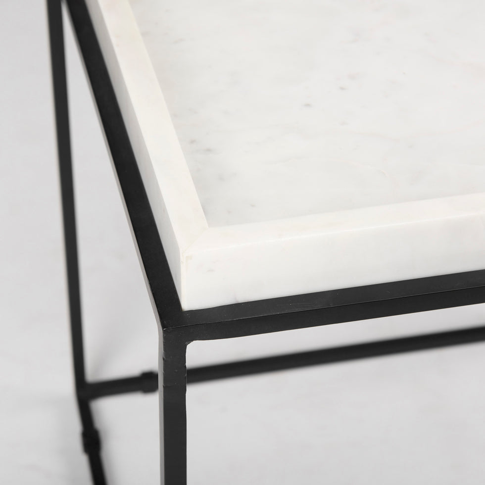Mercana - Nathan End Table in Black, Metal