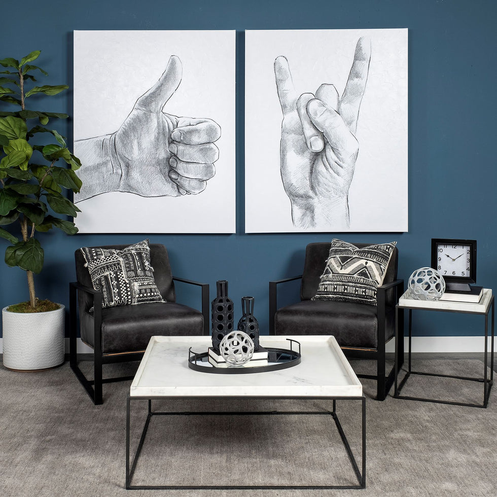 Mercana - Nathan End Table in Black, Metal