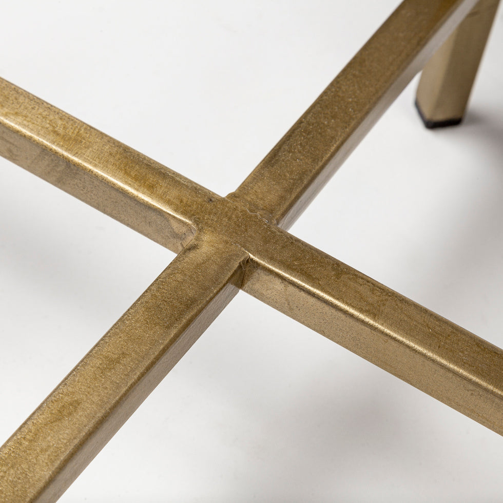 Mercana - Vincent Coffee Table in Gold, Stone