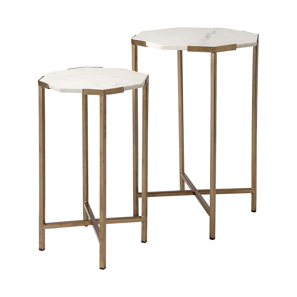 Mercana - Vincent End Table in Gold, Metal