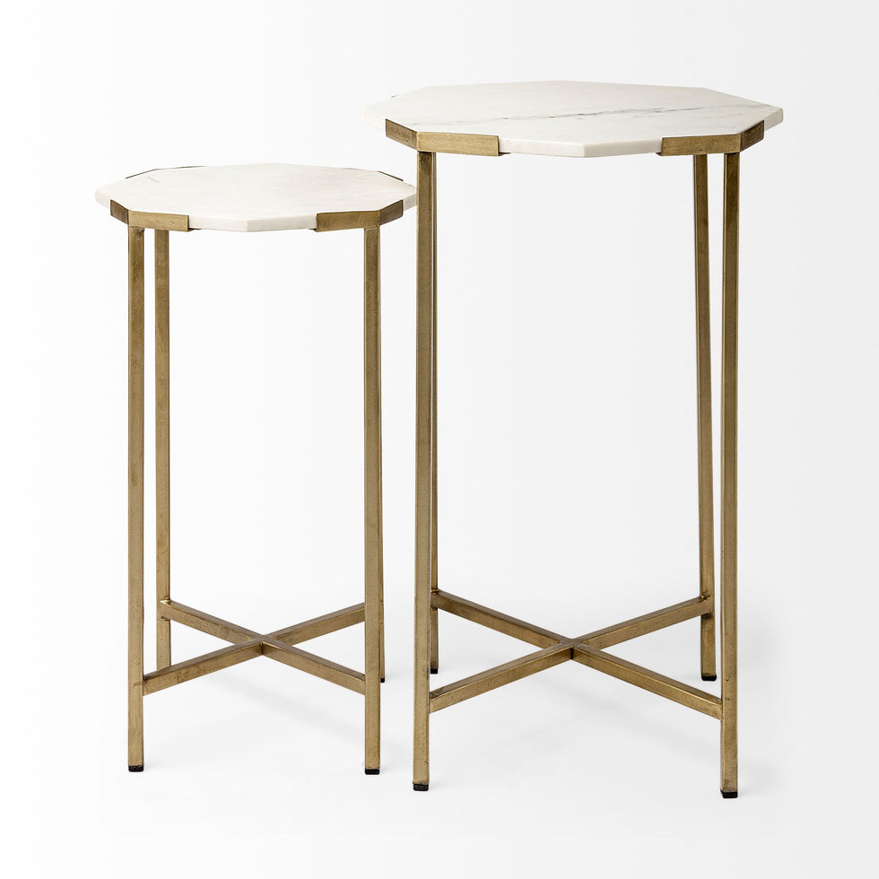 Mercana - Vincent End Table in Gold, Metal