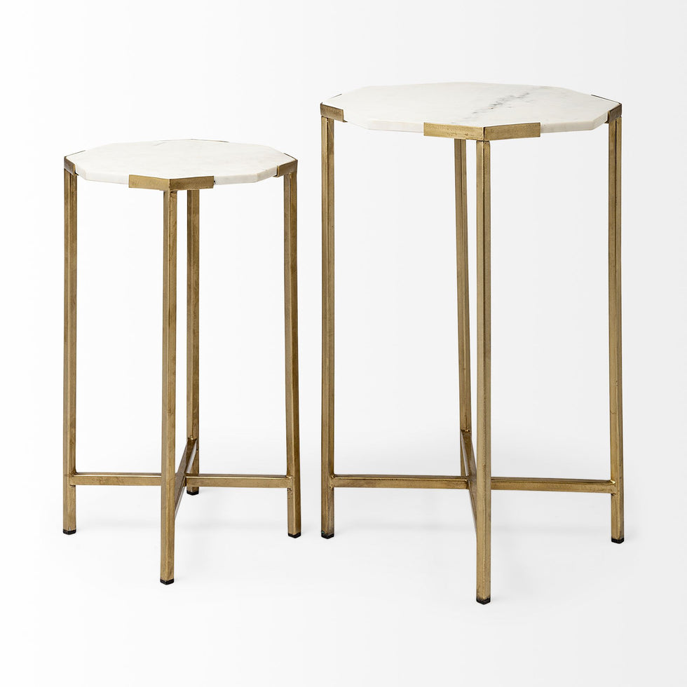 Mercana - Vincent End Table in Gold, Metal