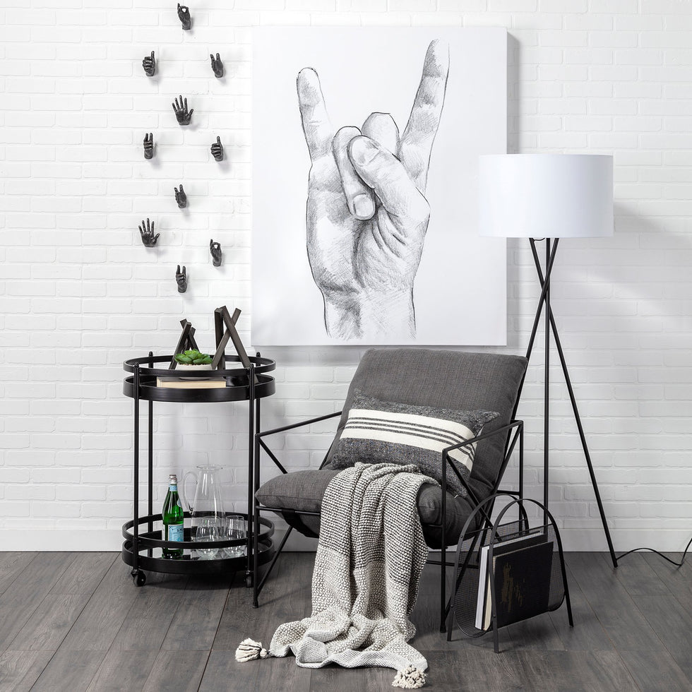 Mercana - Sharon Pillow in Black, Fabric