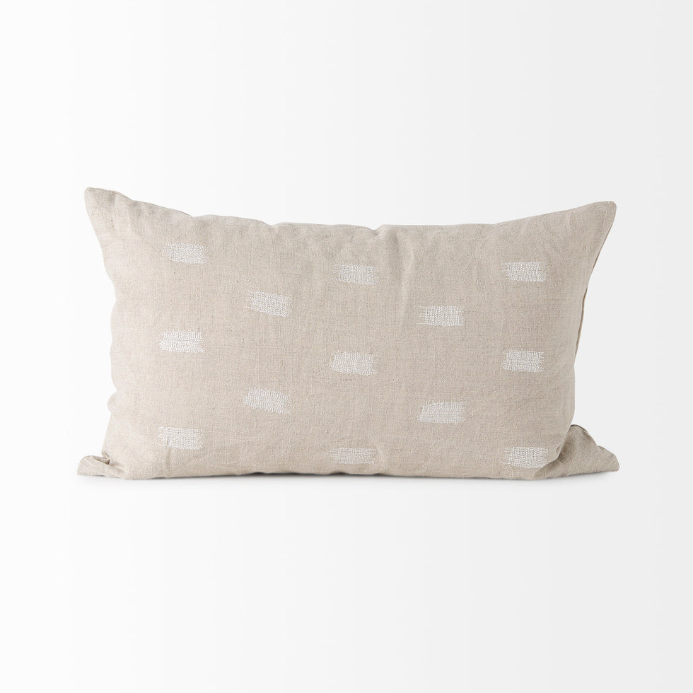 Mercana - Lacey Pillow in White, Fabric