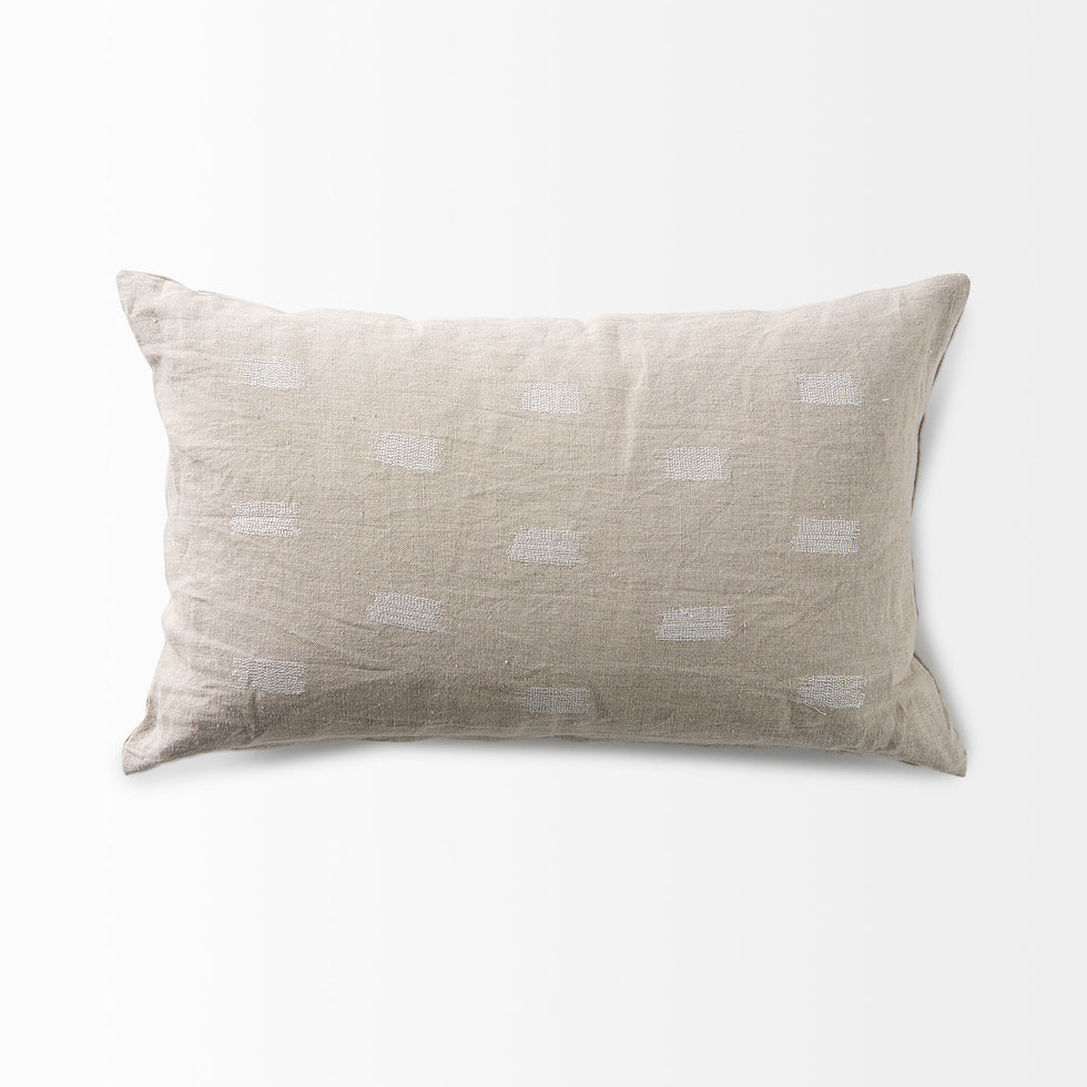 Mercana - Lacey Pillow in White, Fabric