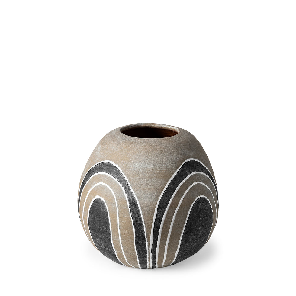 Mercana - Cove Vase in Gray, Ceramic