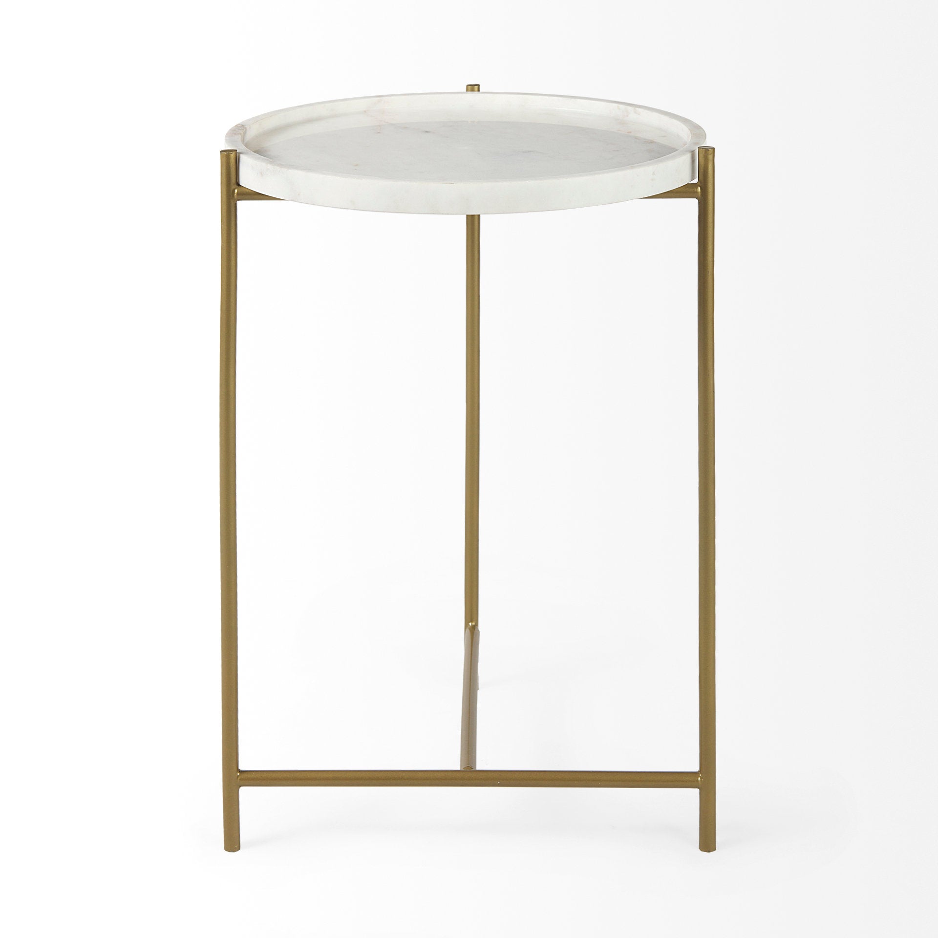 Mercana - Stella Accent Table in White, Marble