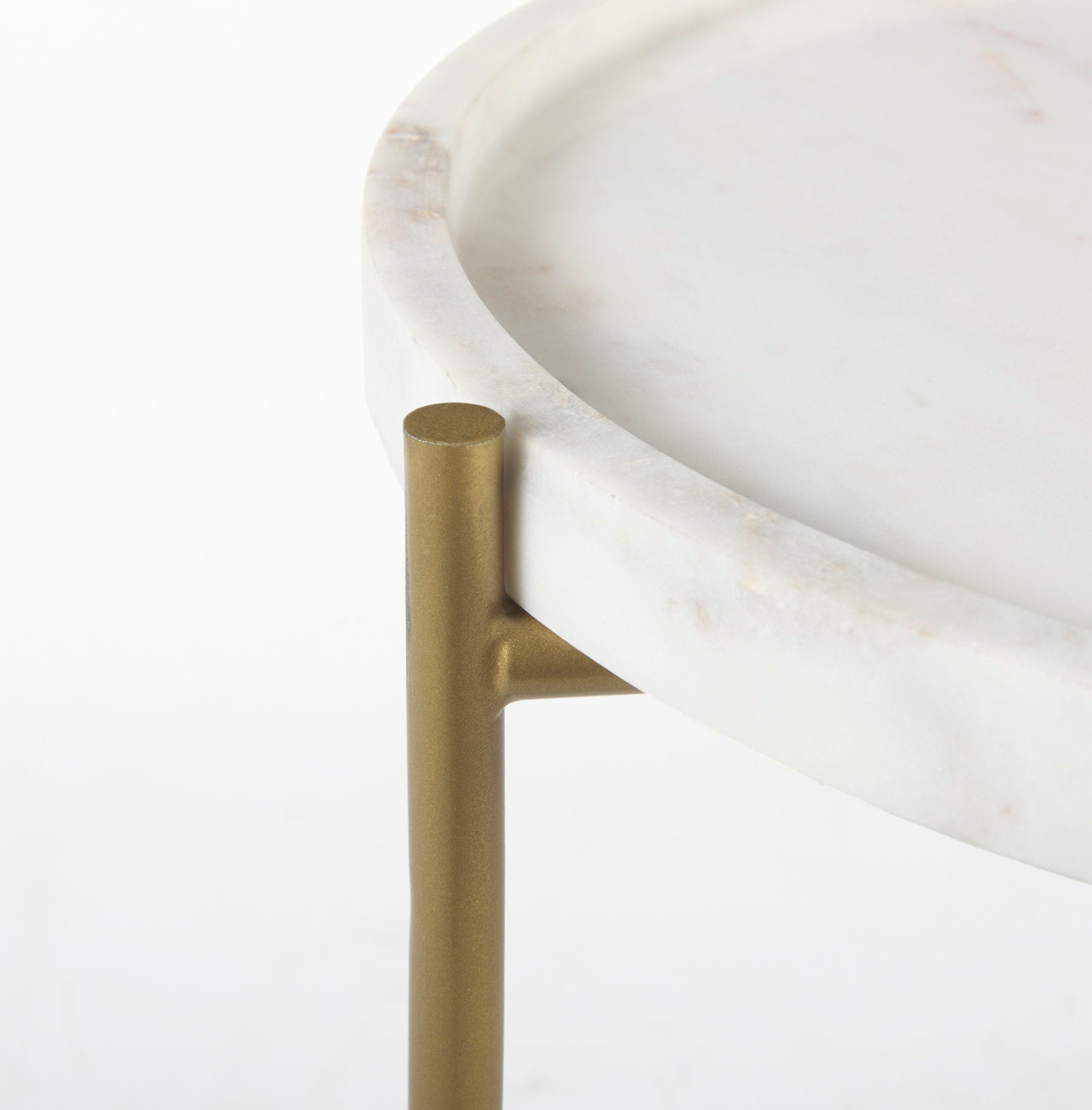 Mercana - Stella Accent Table in White, Marble