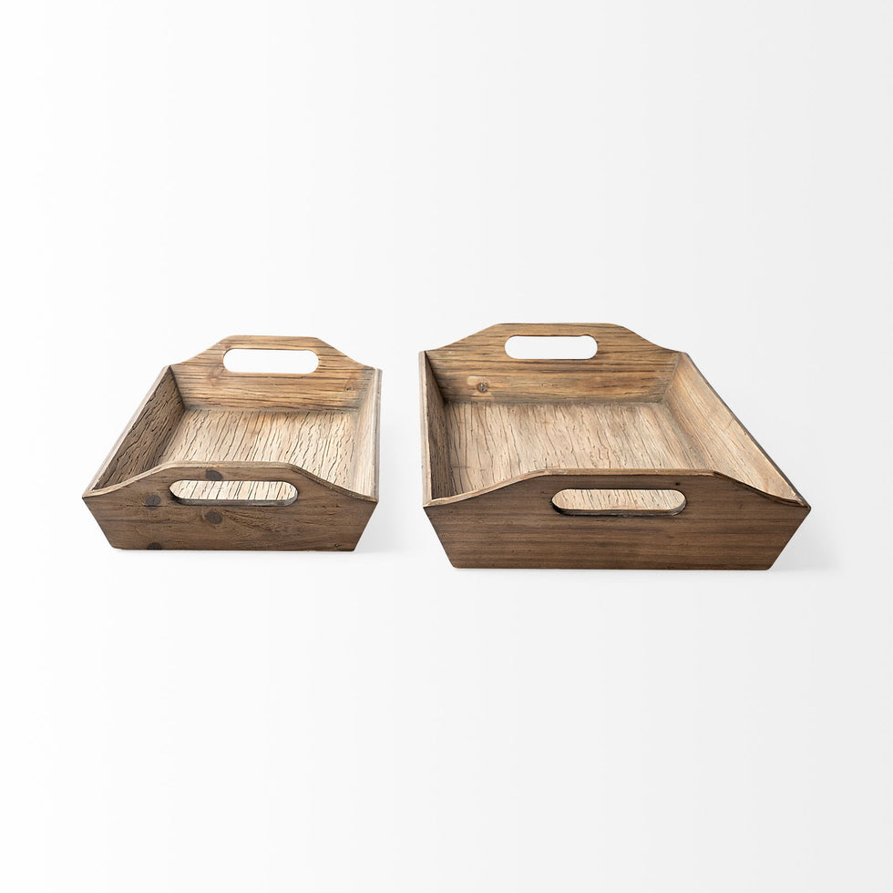 Mercana - Tawny Tray in Brown, Solid Wood