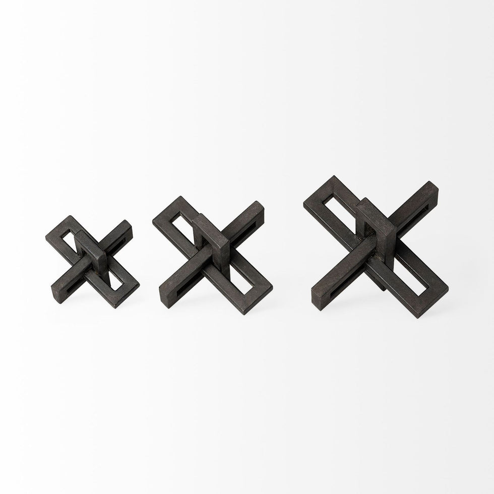 Mercana - Aleph Black Metal Small Medium Large Jacks (Set of 3)