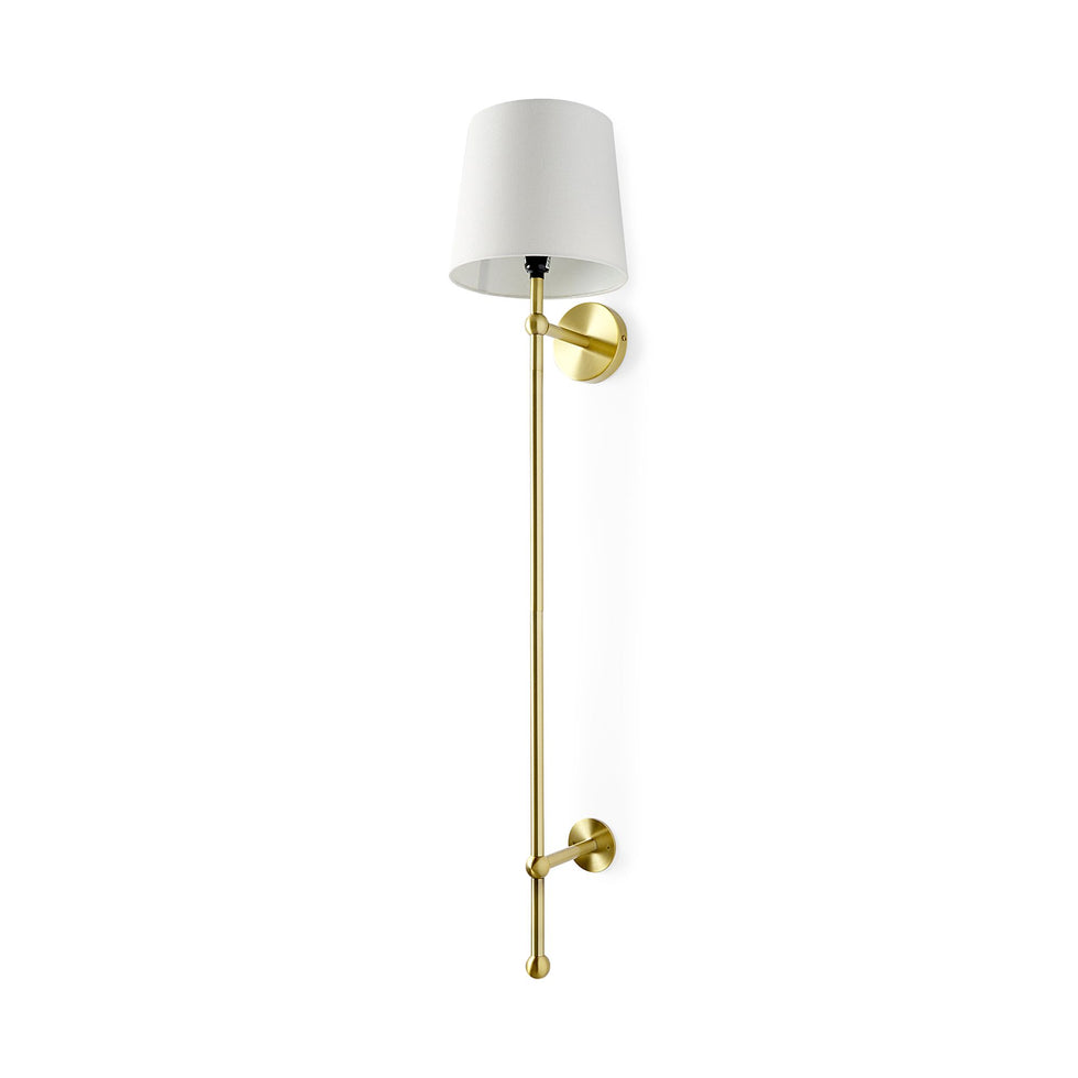 Mercana - Chester 10x47 Fabric/Metal Shade Wall Sconce