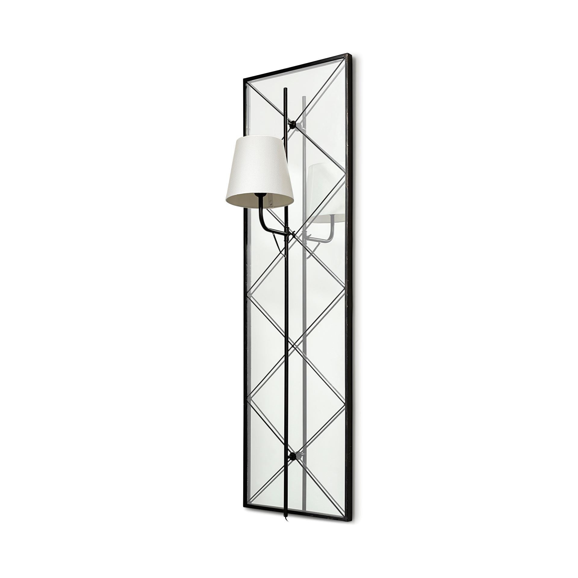 Mercana - Krissta Wall Sconce in Black, Fabric