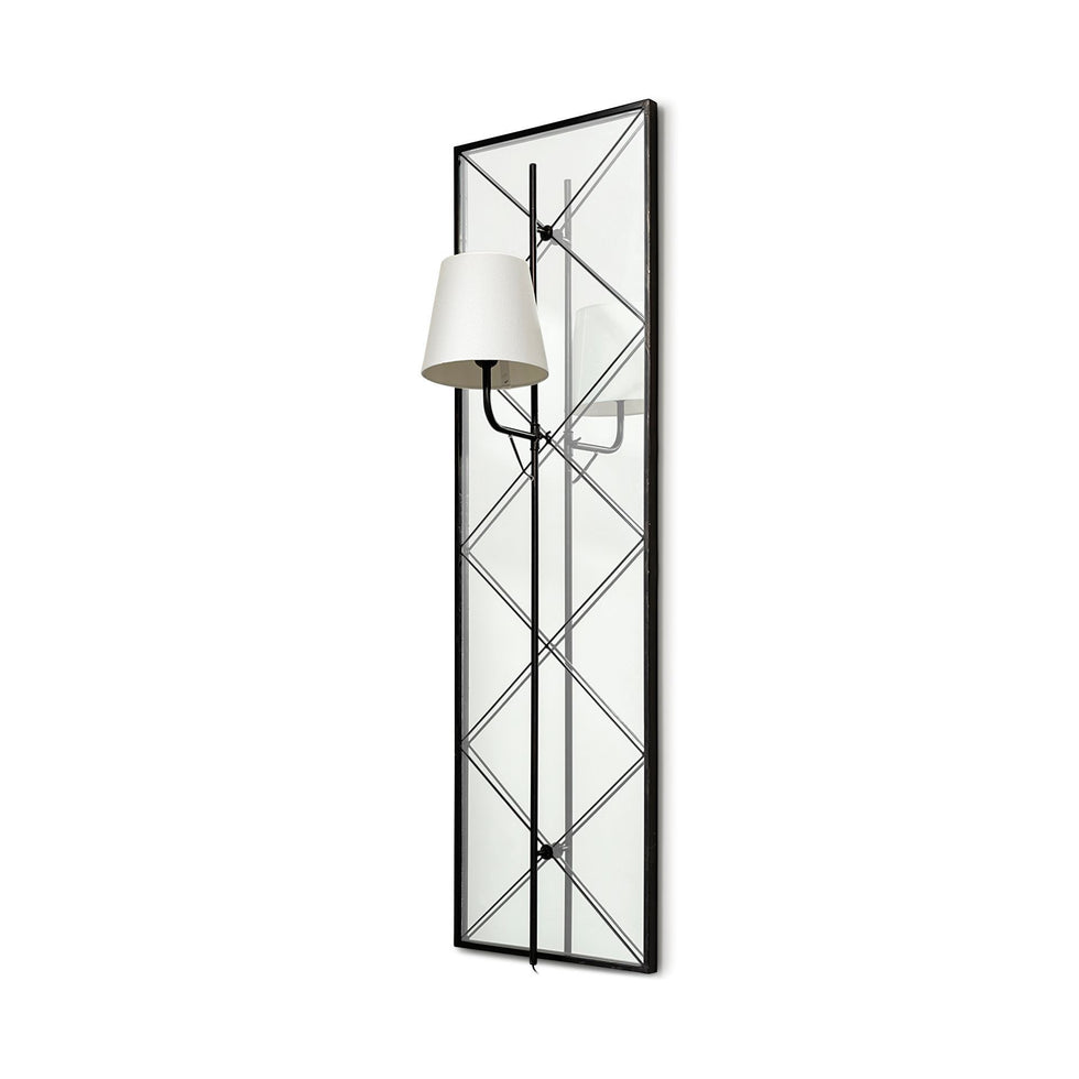 Mercana - Krissta Wall Sconce in Black, Fabric