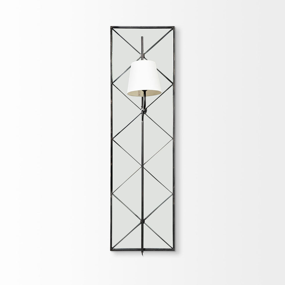 Mercana - Krissta Wall Sconce in Black, Fabric