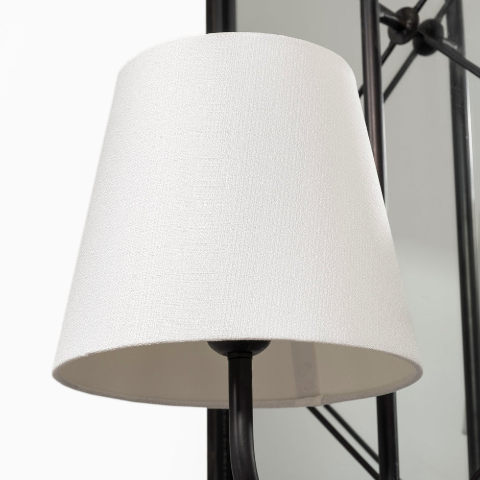 Mercana - Krissta Wall Sconce in Black, Fabric