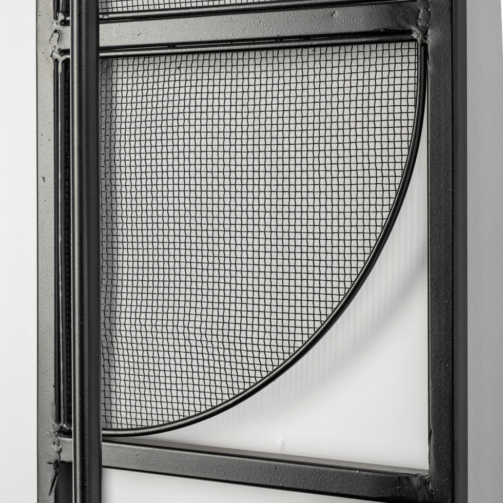 Mercana - Navin Wall Sconce in Black/White, Fabric