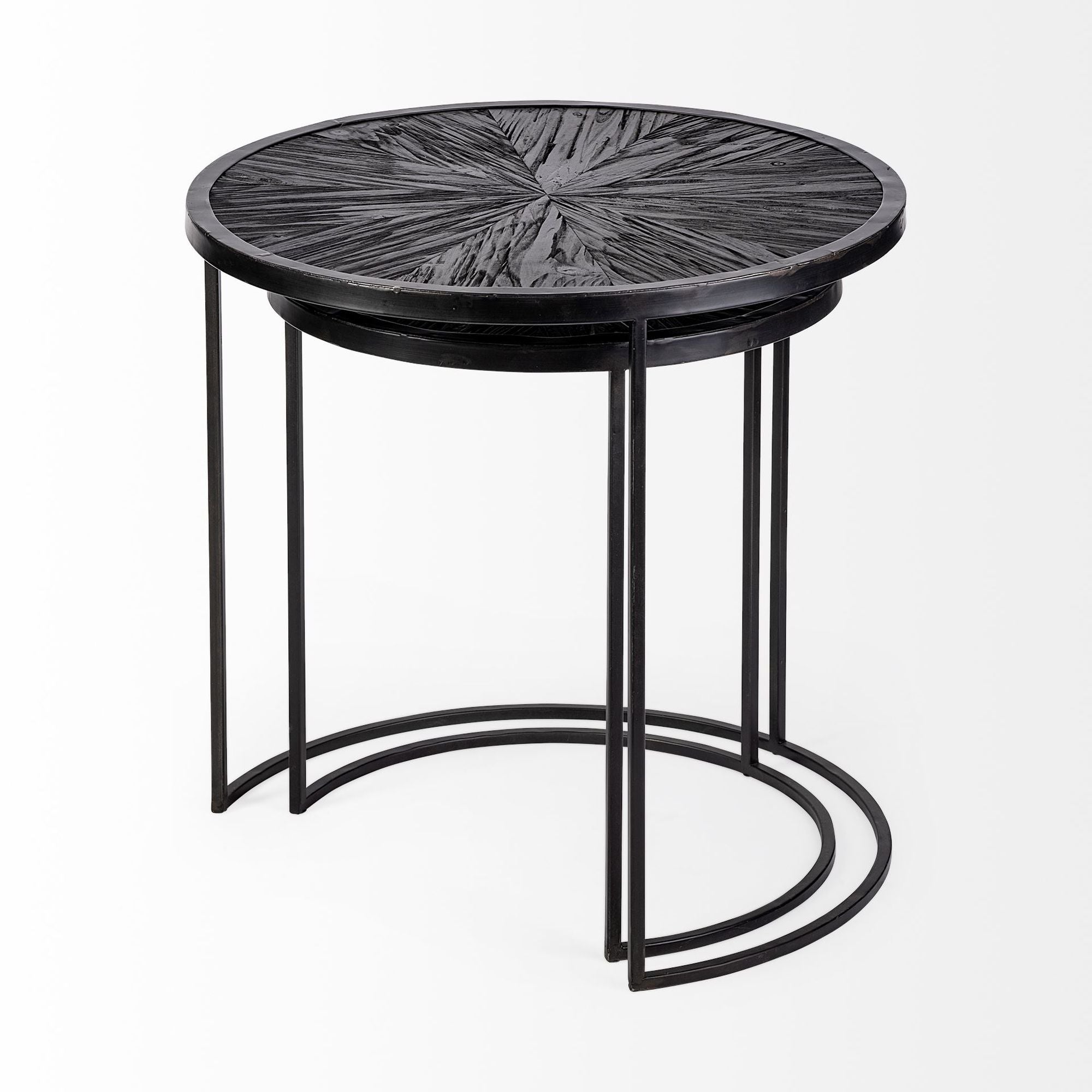 Mercana Chakra Accent Table (Set of 2) - Dark Brown, Wood