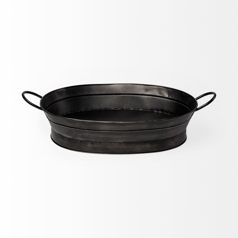 Mercana - Reno Basket in Black, Metal