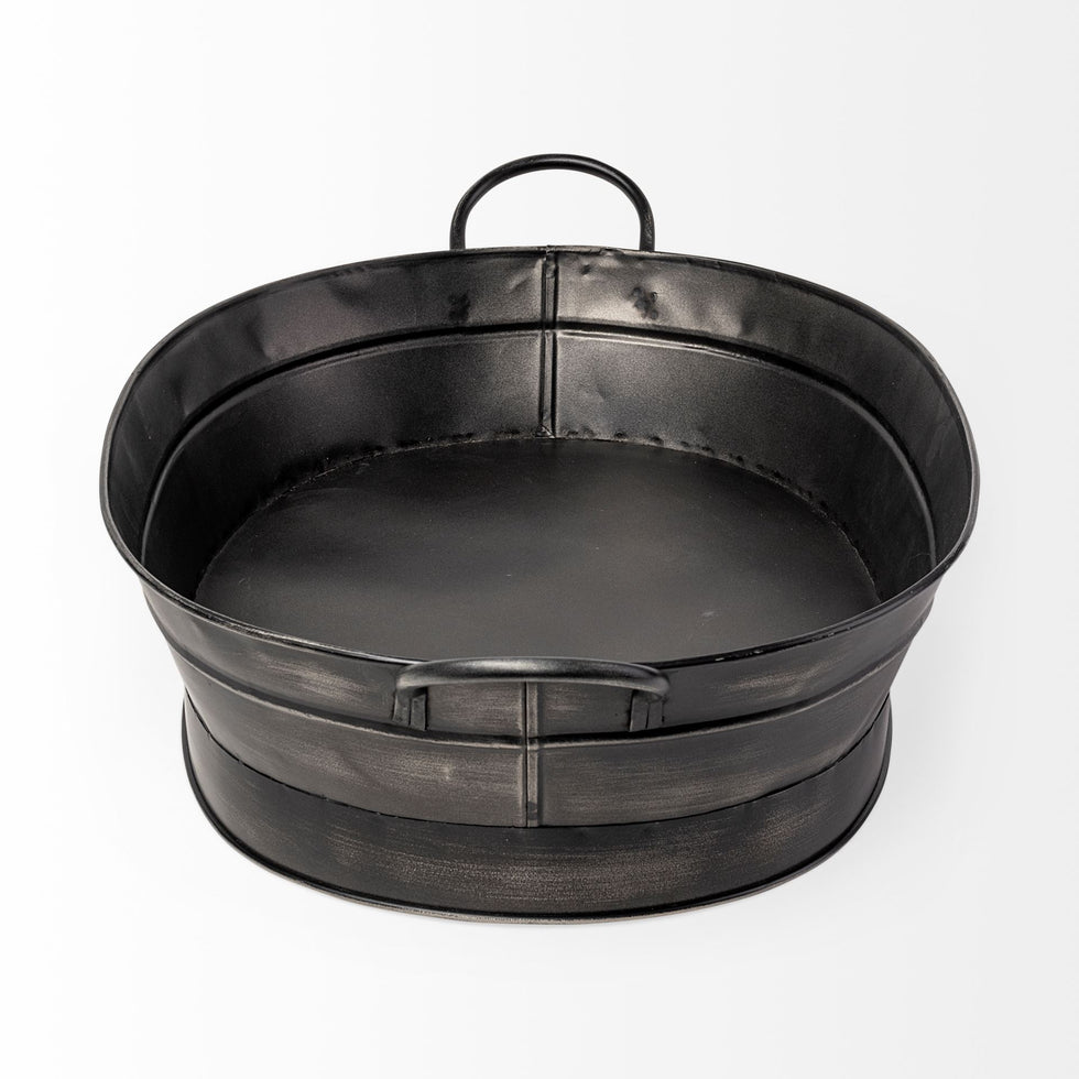 Mercana - Reno Basket in Black, Metal