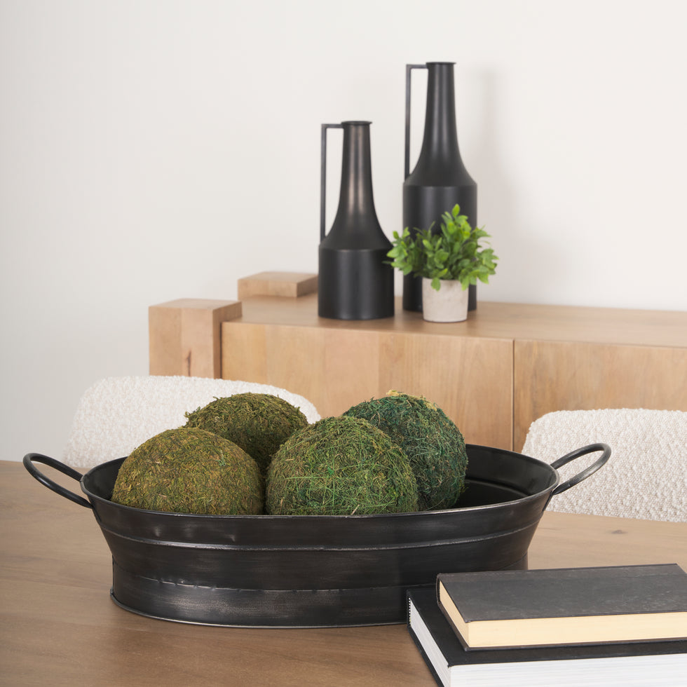 Mercana - Reno Basket in Black, Metal
