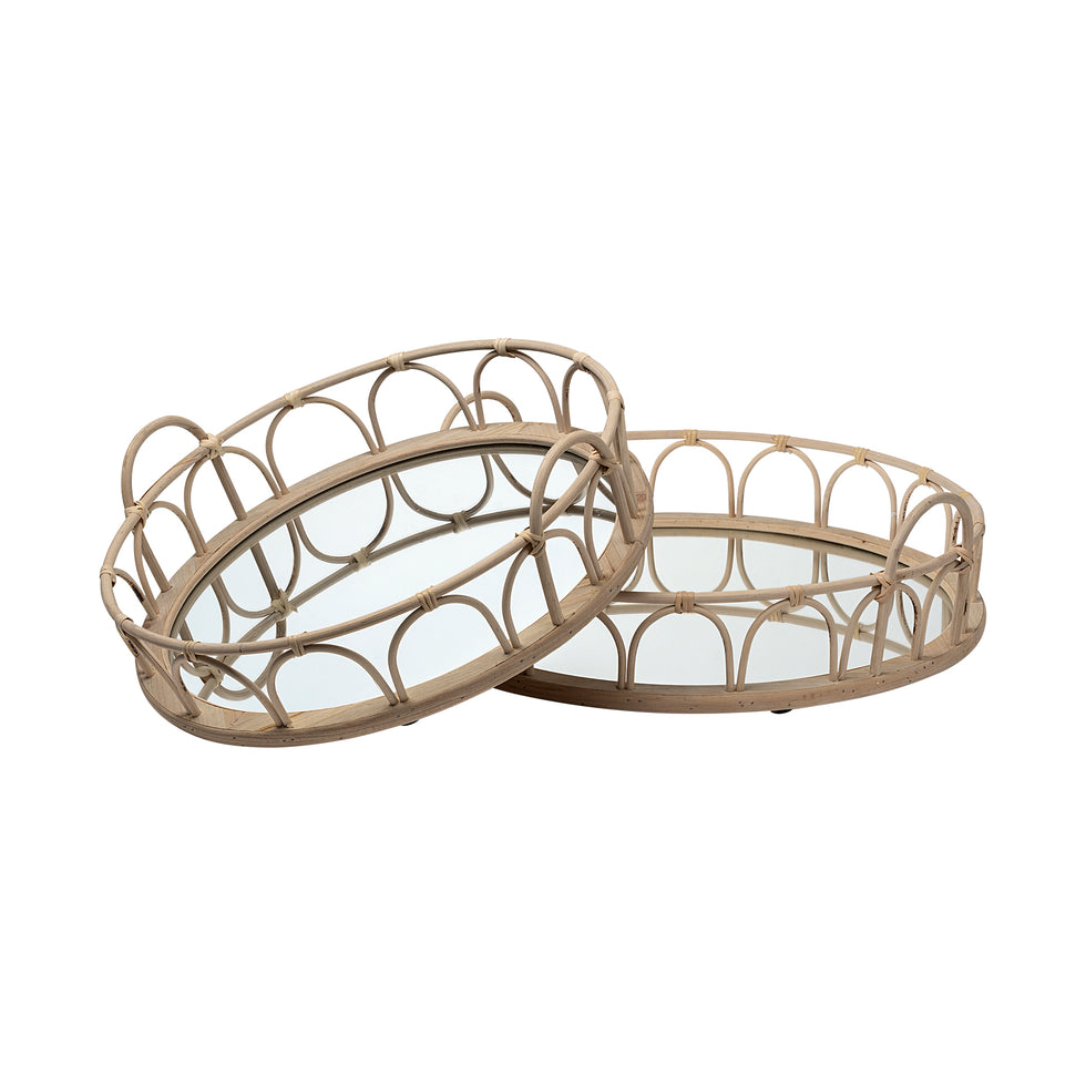 Mercana - Leona Tray in Brown, Wicker