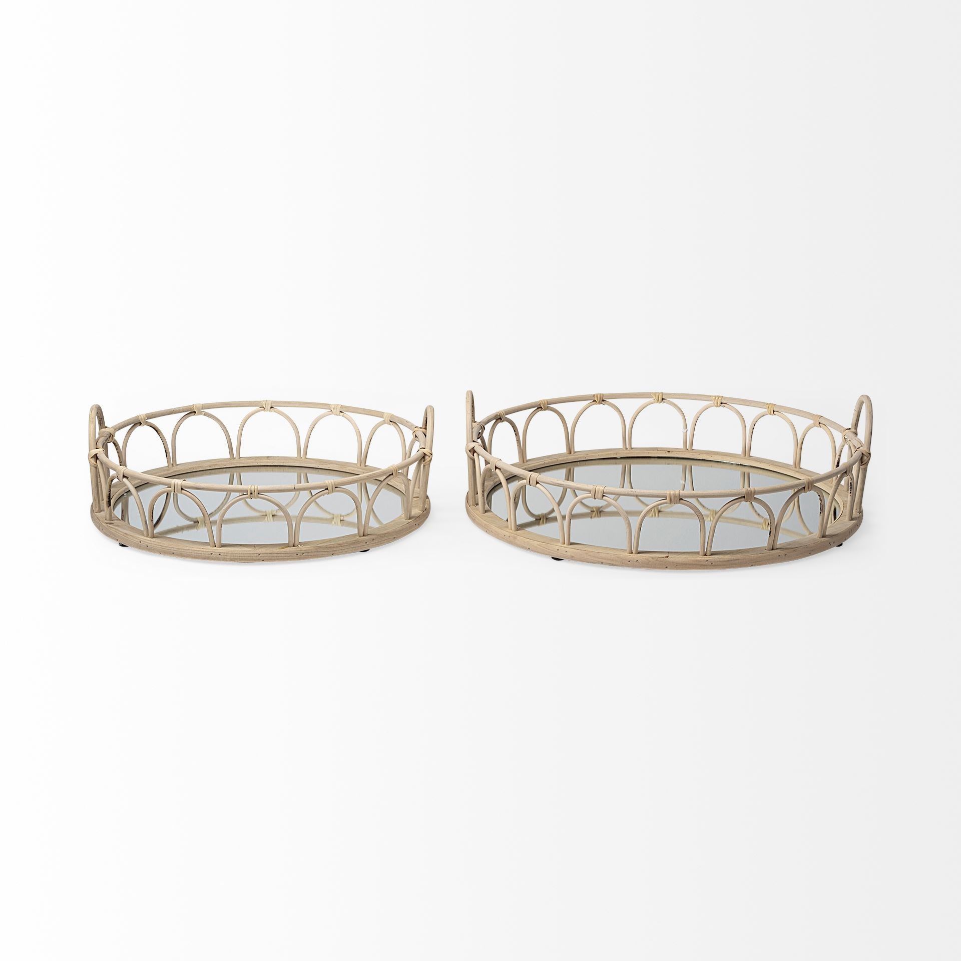 Mercana - Leona Tray in Brown, Wicker