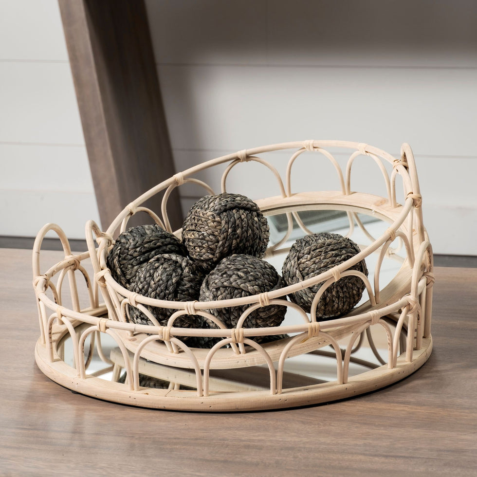 Mercana - Leona Tray in Brown, Wicker