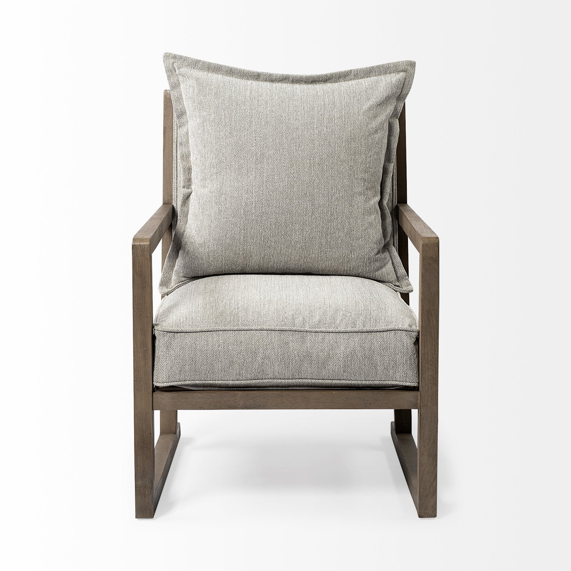 Mercana - Sherlock Accent Chair in Brown/Gray, Wood