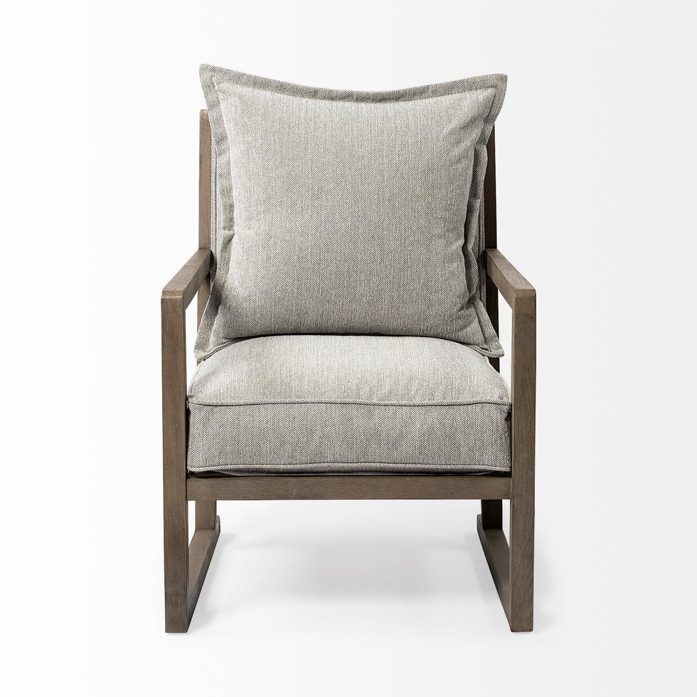 Mercana - Sherlock Accent Chair in Brown/Gray, Wood