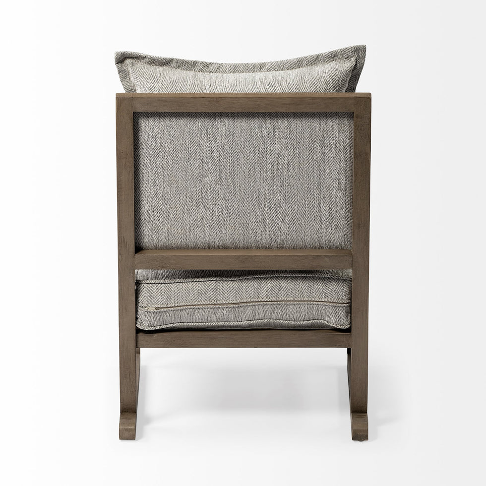 Mercana - Sherlock Accent Chair in Brown/Gray, Wood