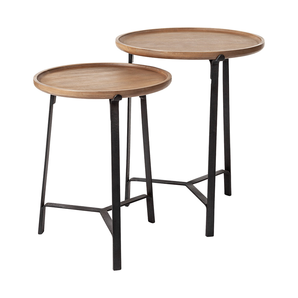 Mercana - Helios End Table in Brown, Metal