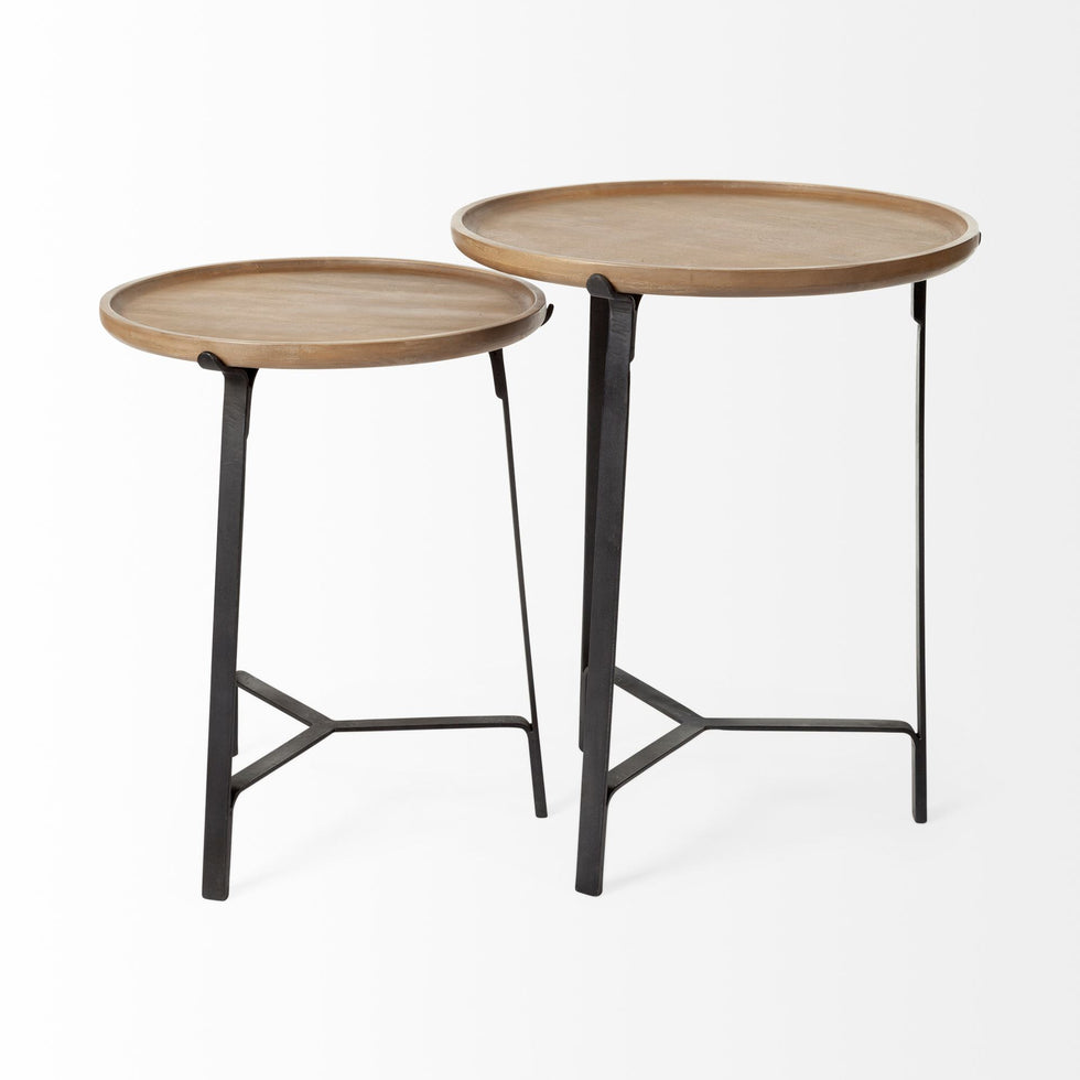 Mercana - Helios End Table in Brown, Metal