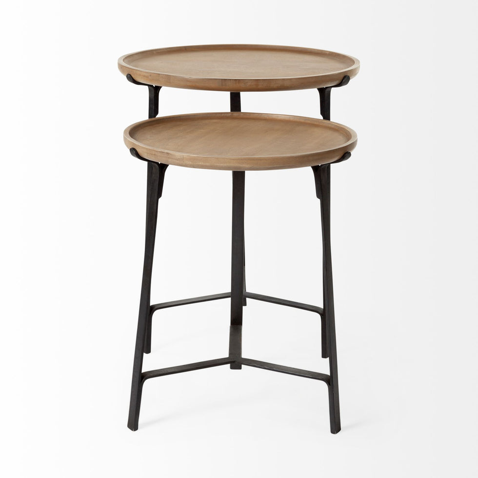 Mercana - Helios End Table in Brown, Metal