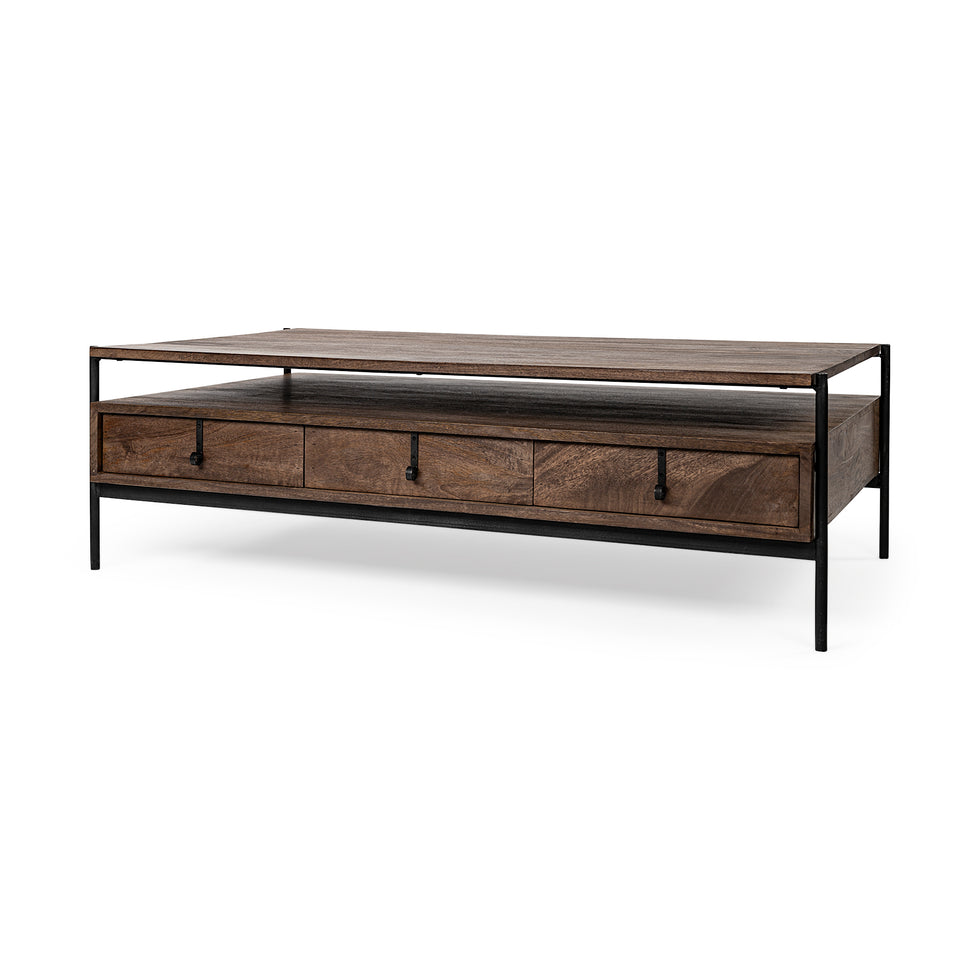 Mercana - Glenn Coffee Table in Brown, Solid Wood