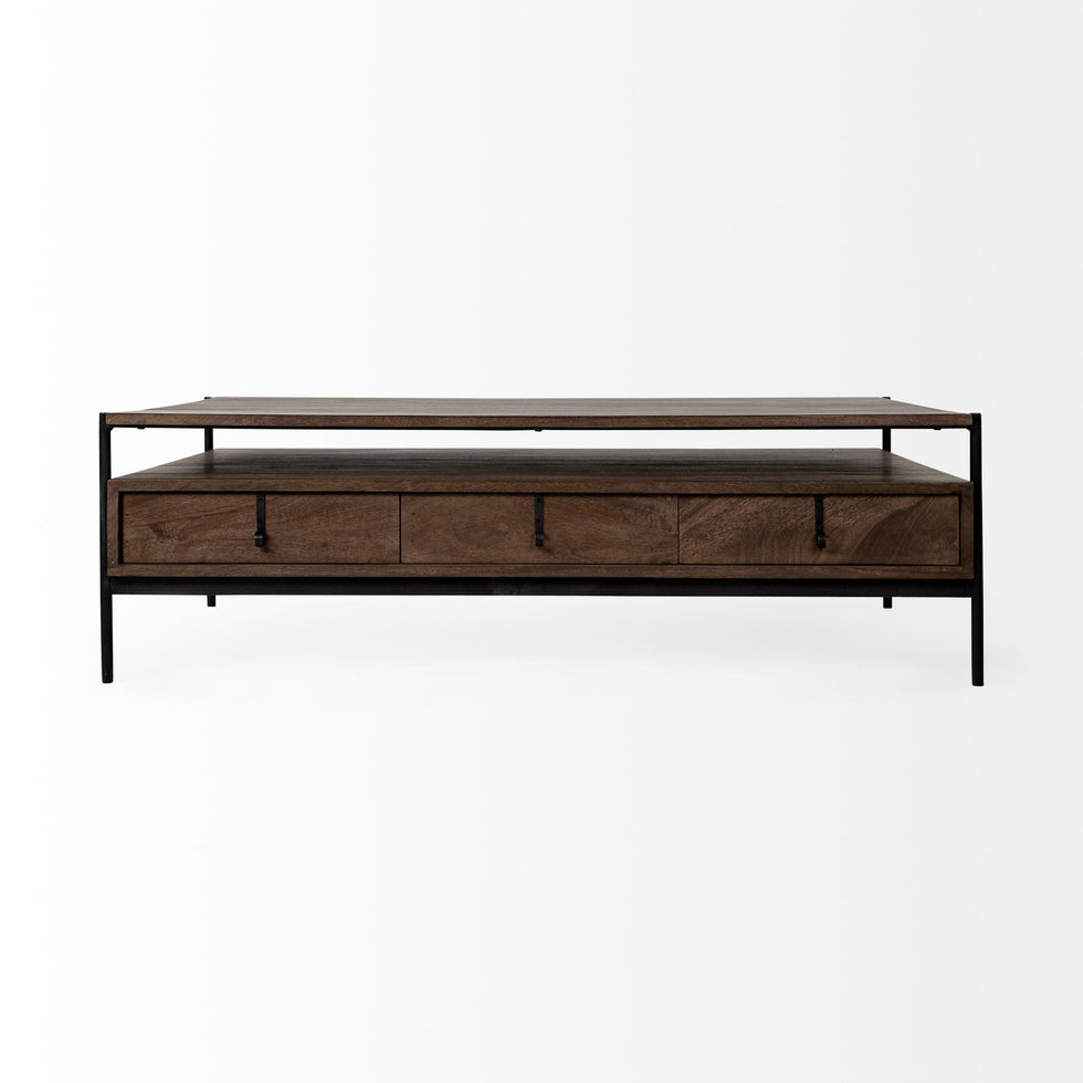 Mercana - Glenn Coffee Table in Brown, Solid Wood