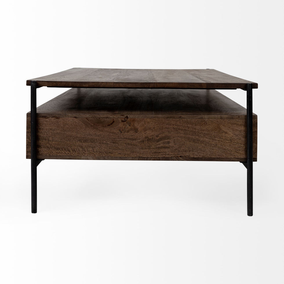 Mercana - Glenn Coffee Table in Brown, Solid Wood