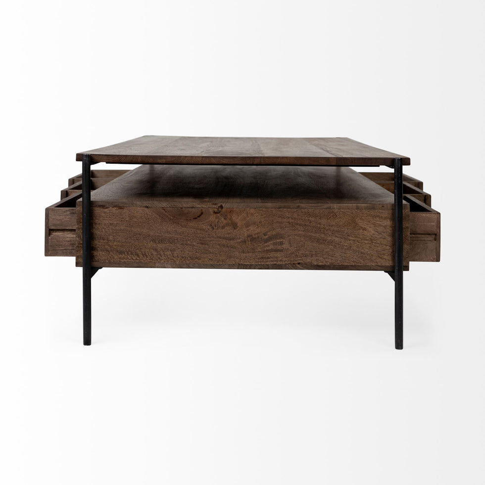Mercana - Glenn Coffee Table in Brown, Solid Wood