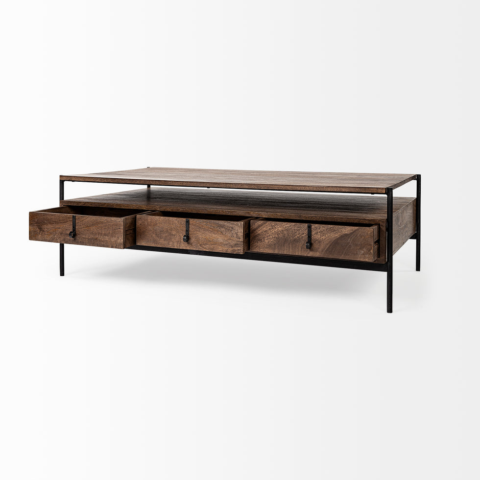Mercana - Glenn Coffee Table in Brown, Solid Wood