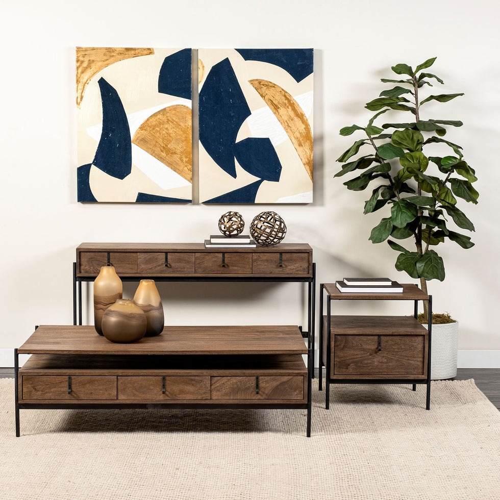 Mercana - Glenn Coffee Table in Brown, Solid Wood