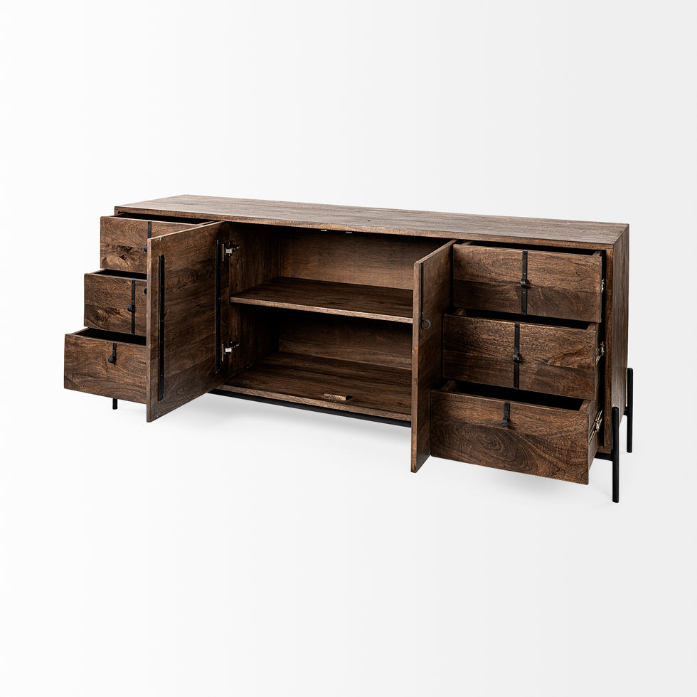 Mercana - Glenn Sideboard in Brown, Solid Wood