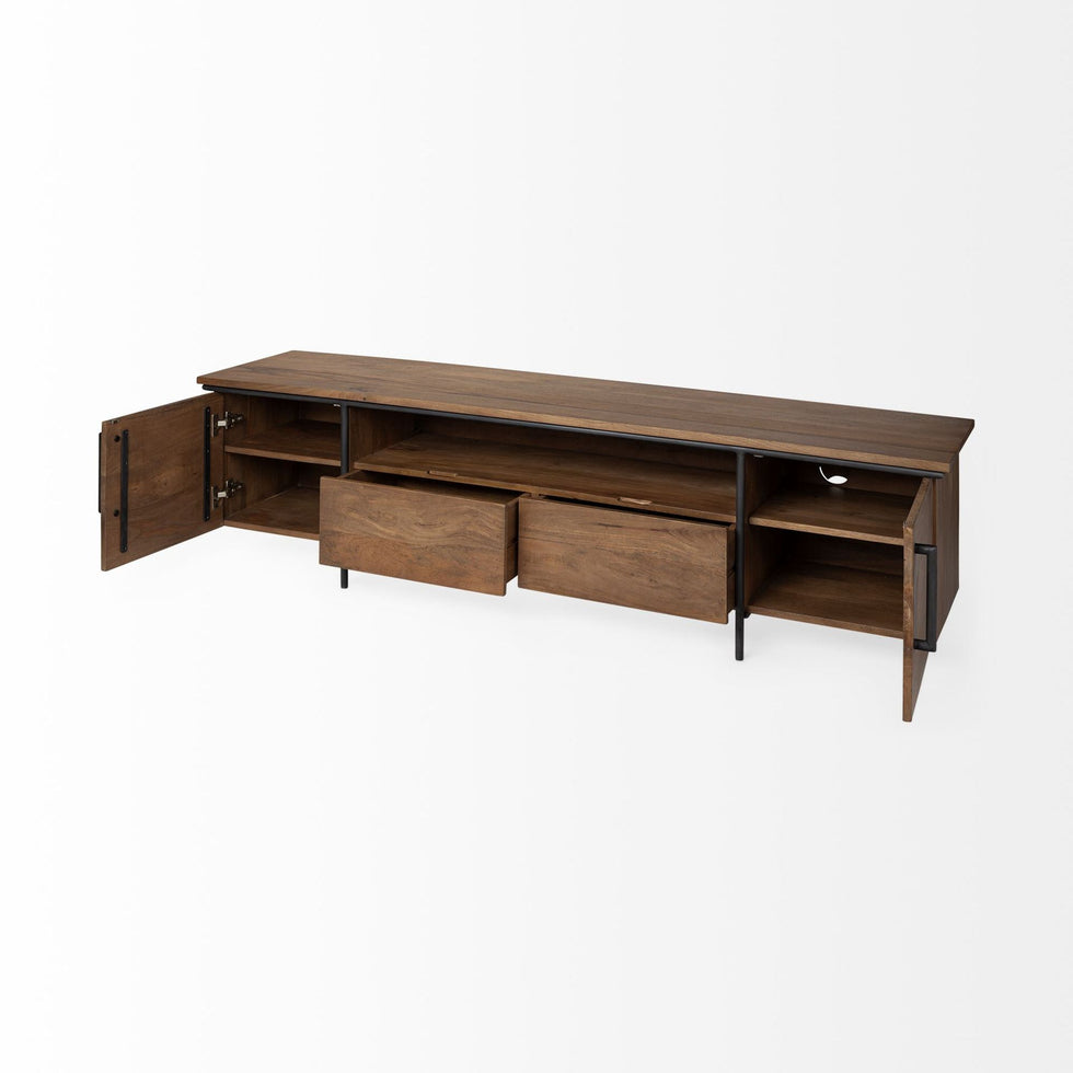 Mercana - Maddox Media Console in Brown, Wood