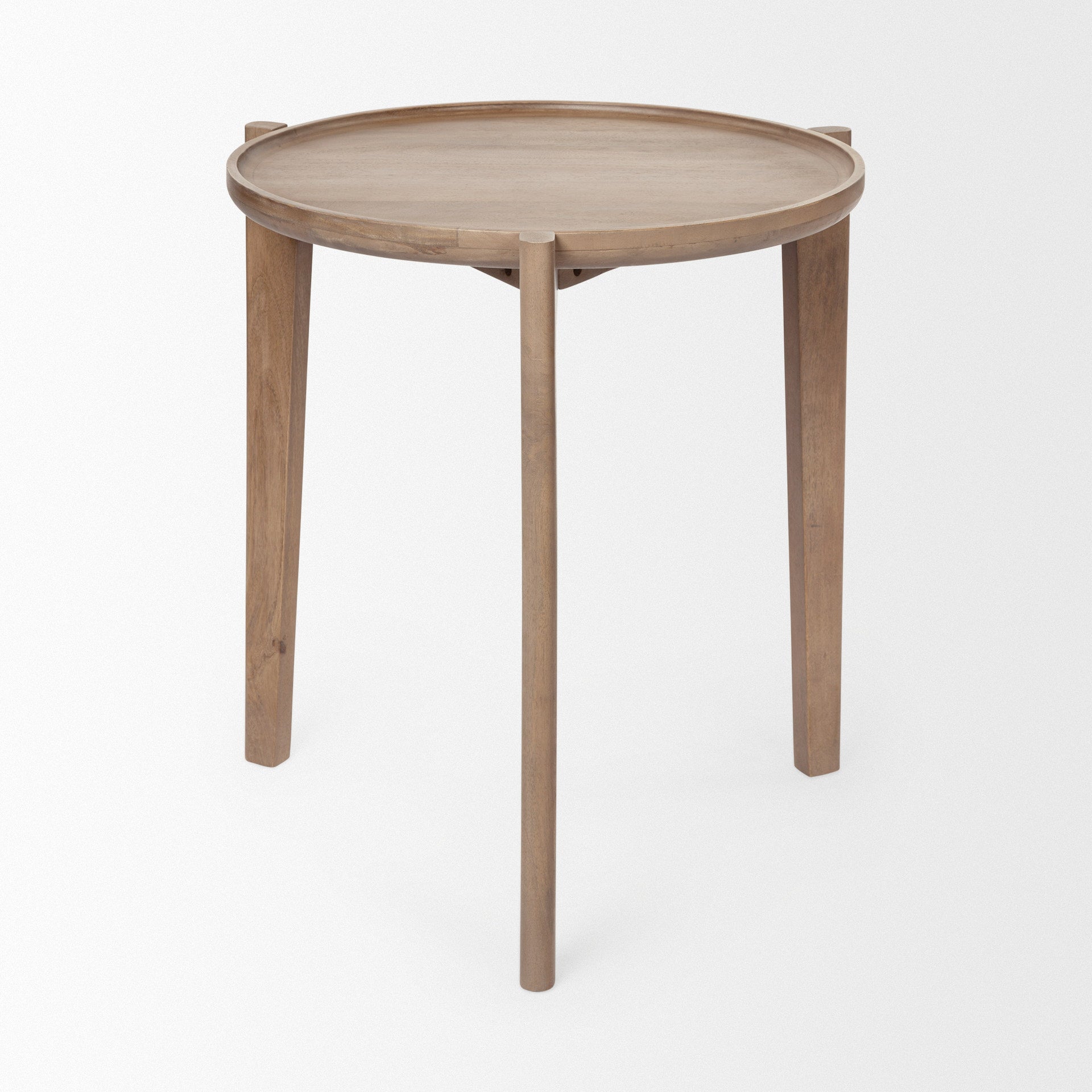 Mercana - Cleaver Accent Table in Brown, Solid Wood