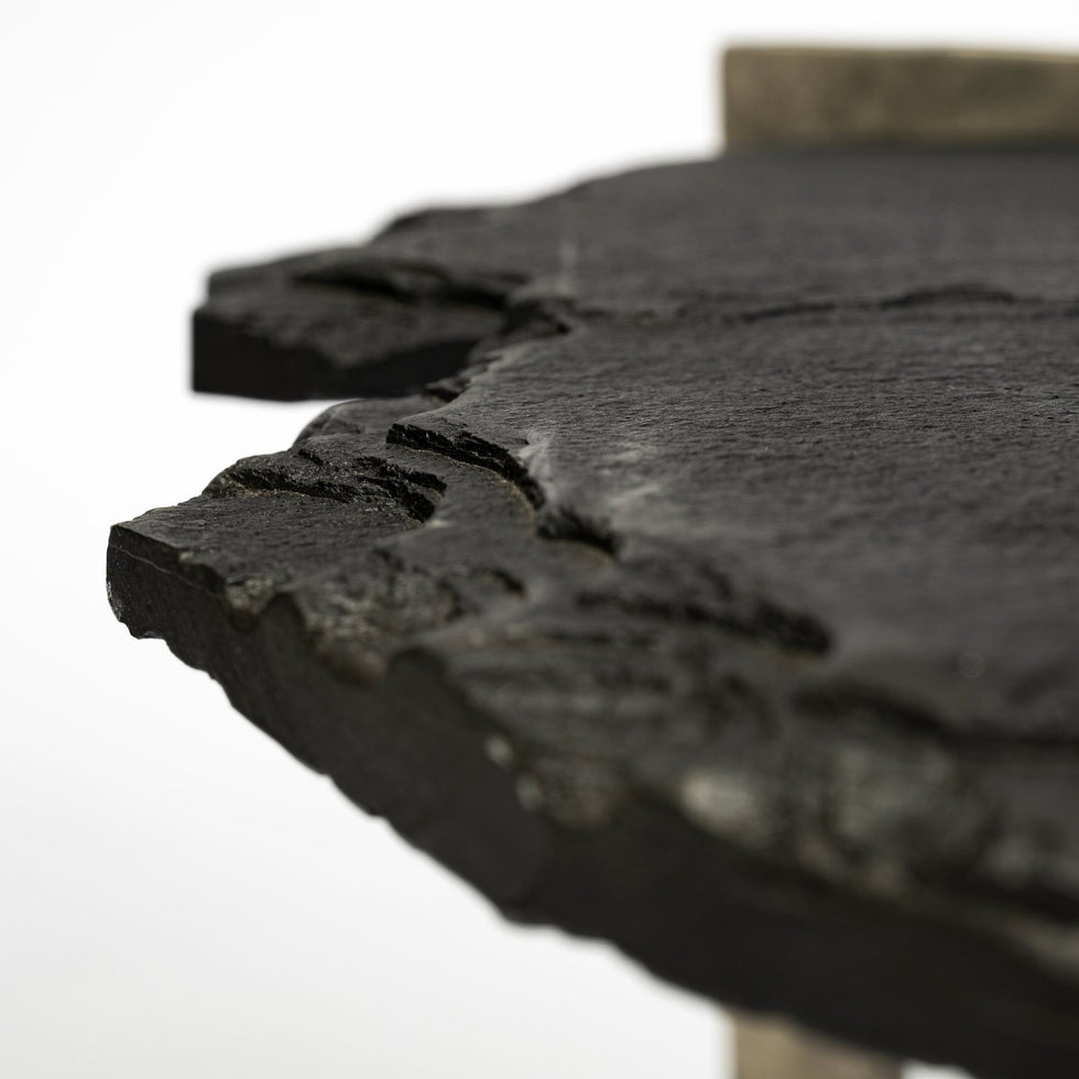Mercana - Shale Coffee Table in Black/Gold, Stone