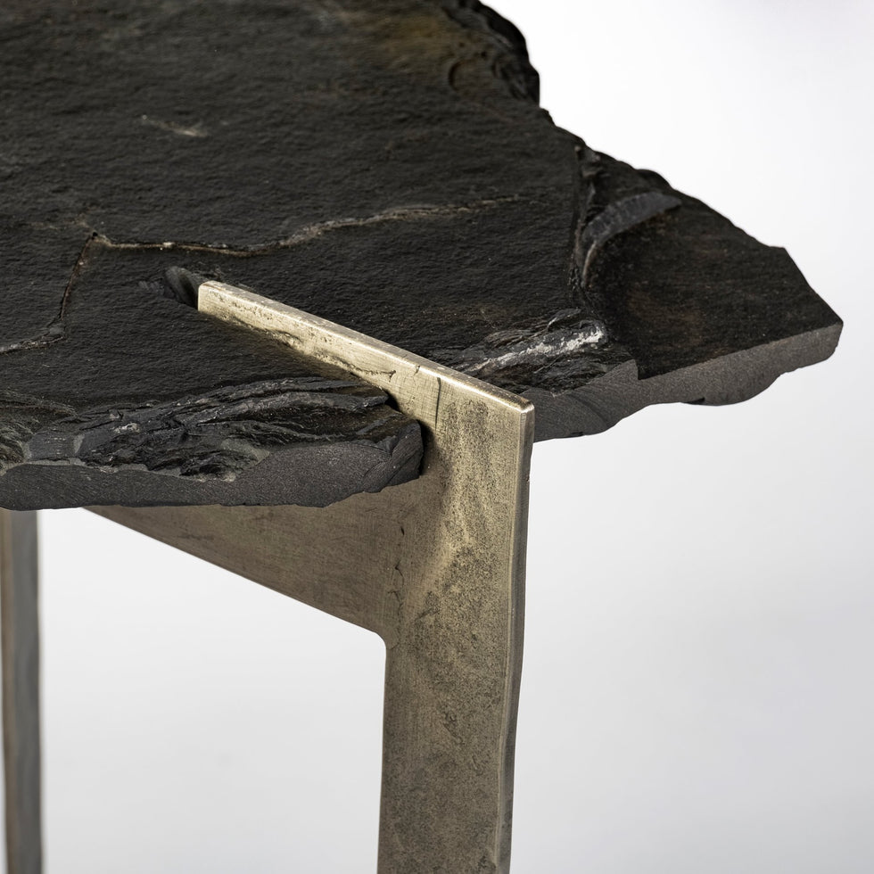 Mercana - Shale Console Table in Black, Iron