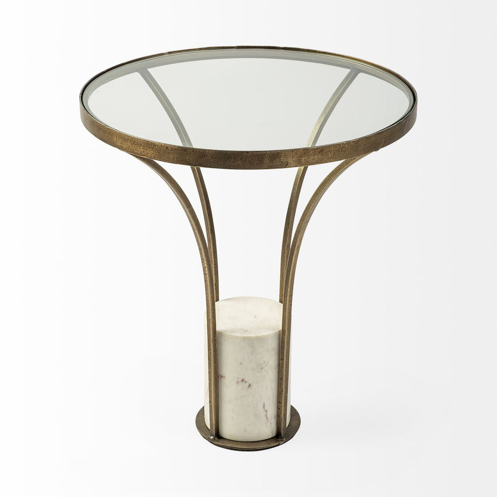 Mercana - Jacinta End Table in Clear, Metal