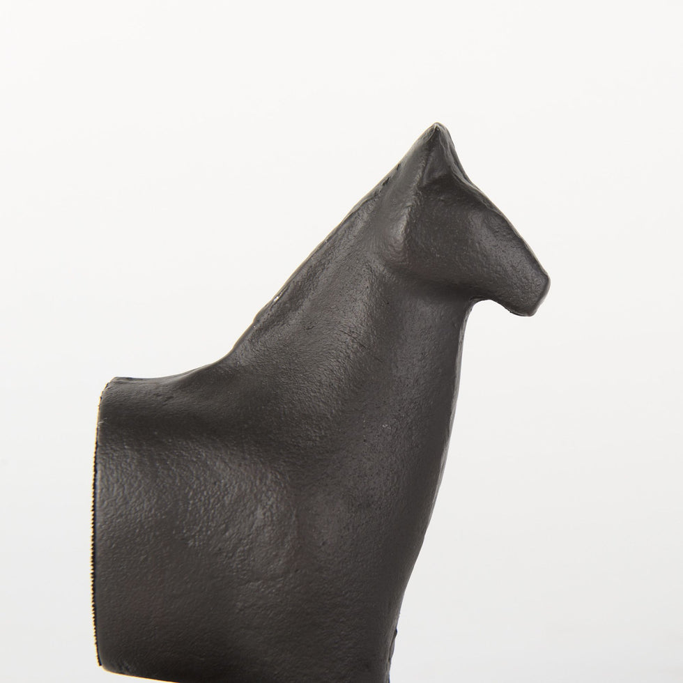 Mercana - Sphynx III 9L x 4W Black Cast Aluminum Horse Shaped Bookends (Set of 2)